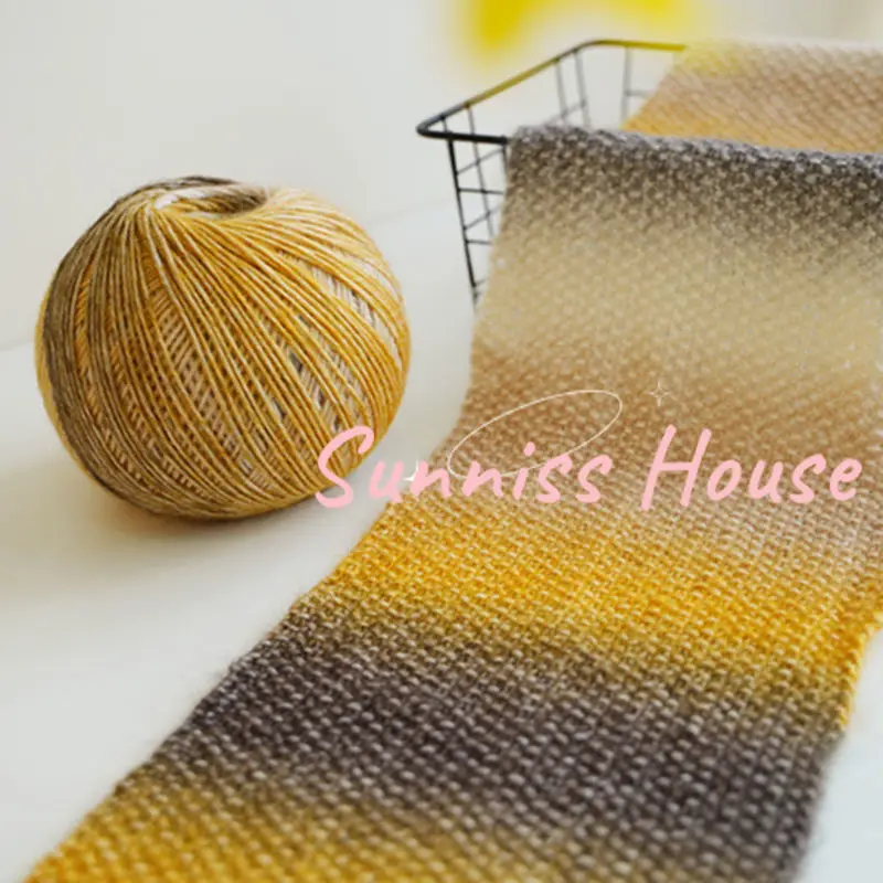 50 г сегментная окрашенная шерстяная детская нить градиентный Радужный шарик из