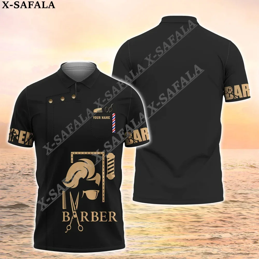 Мужская и женская тонкая рубашка-поло с 3D принтом коротким рукавом