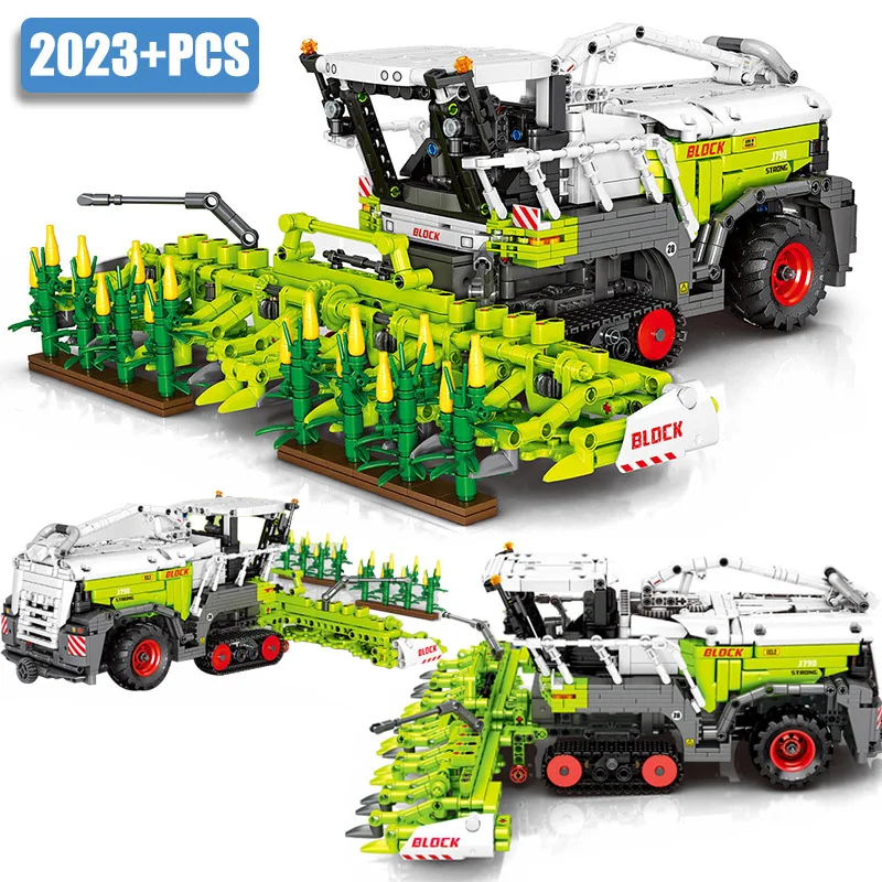 

Technical Mechanical Farm Corn Harvester MOC Tractor Car Building Blocks City Engineering Vehicle Bricks Toys Gifts For Children