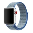 Синий ремешок для часов Apple Watch размер 42 и 44мм из плетеного нейлона, tahoe blue