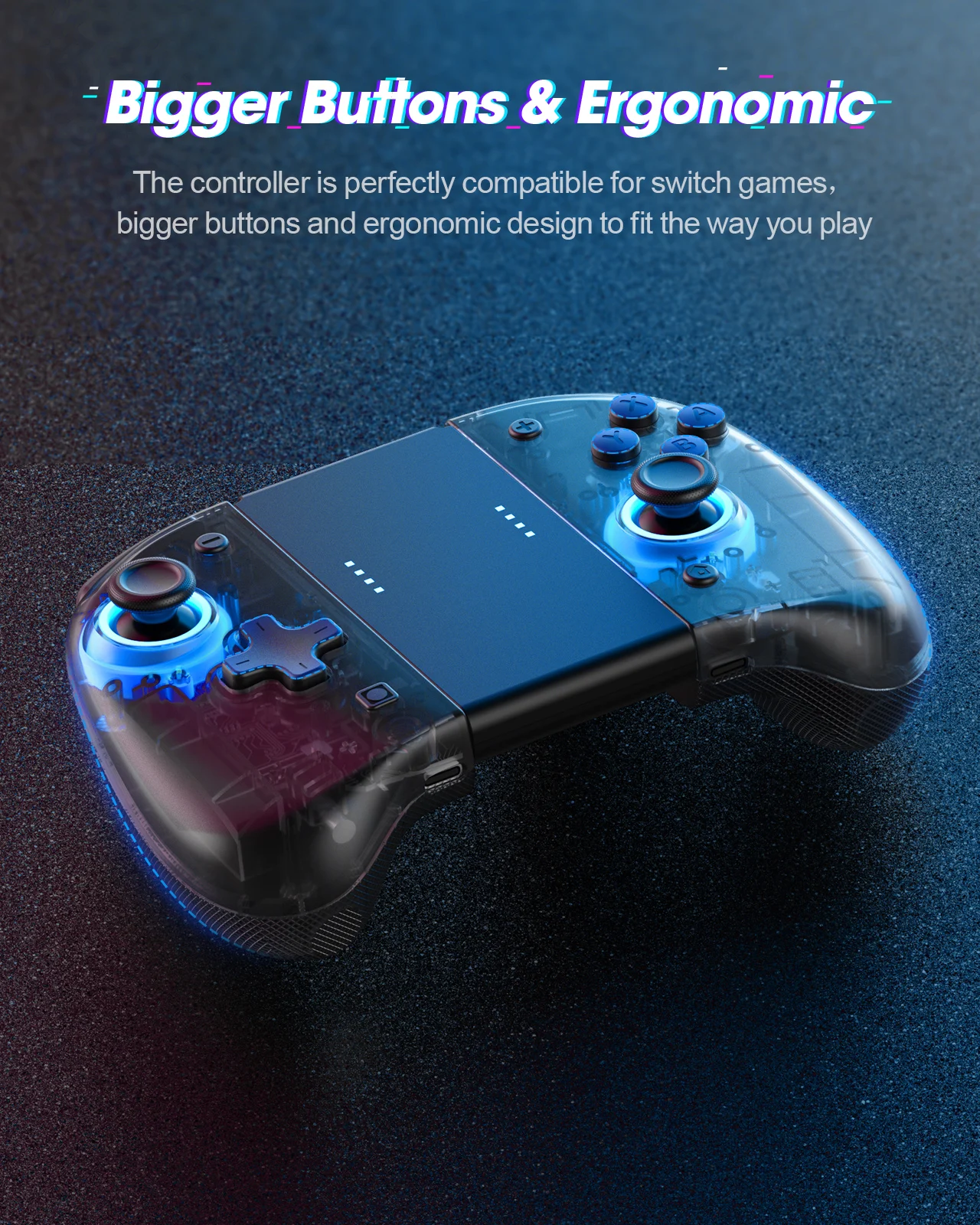 Пульт дистанционного управления RGB DOYOKY для Nintendo Switch/OLED с двойной вибрацией и