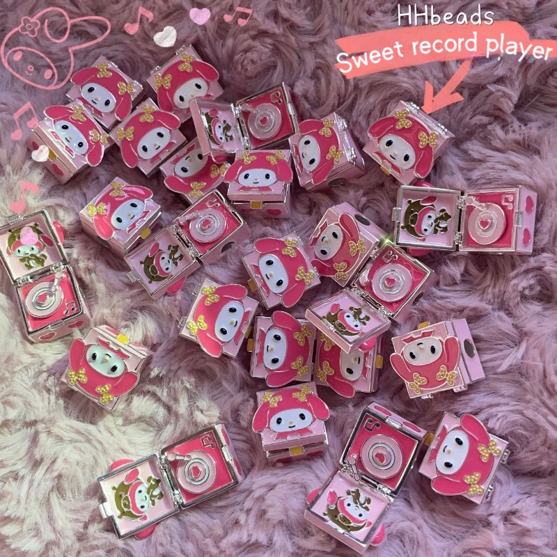 

Kawaii Sanrio My Melody BEADS Beads Sweet Record Player Small Beaded Cute DIY Bracelet Decoration Accessories Bracelet Gift