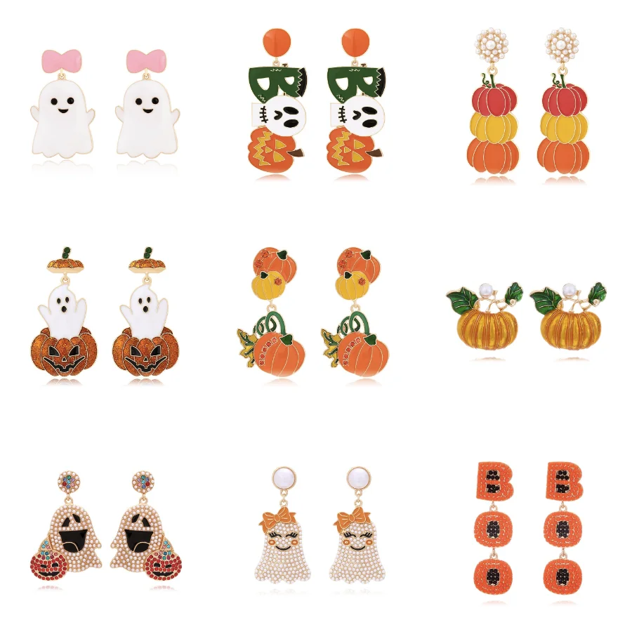 Милые ювелирные изделия из сплава в виде банта и призрака для женщин