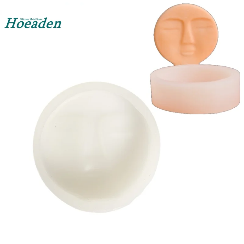 

Bstract Human Face Silicone Candle Mold Vintage Style DIY Fragrance Candle Wax Moon Candle Mold Handmade Aroma Candle Soap Mould