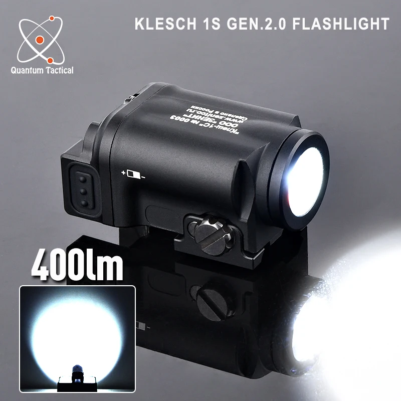 Tactical Zenit Klesch 1S GEN.2.0 Flashlight Airsoft Weapon Hanging Scout Light Pistol Hunting Lamp 400 Lumen For Gloc 17 19
