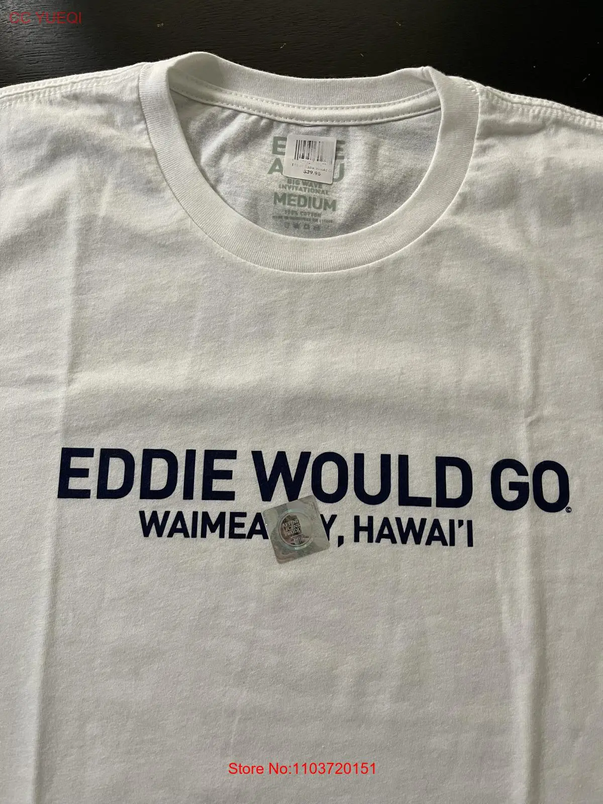 Официальная футболка Эдди айкау белая Размер: Средний