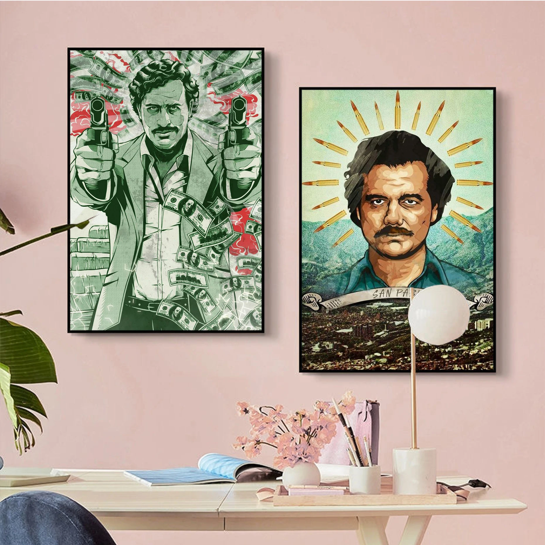 

Narcos TV Series Pablo Escobar Poster Classic Anime Poster Waterproof Paper Sticker Coffee House Bar Room Wall Decor