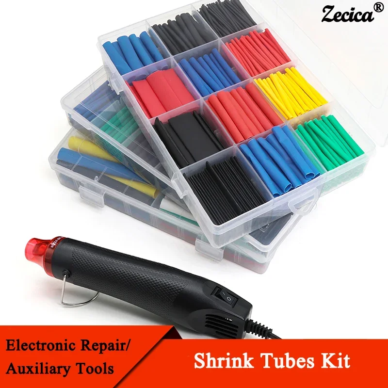127/328/750pcs Heat Shrink Tubing Wrapping kit 2:1 Shrinkable Wire Shrinking Wrap Tubing Wire Connect Cover Protection Sleeving