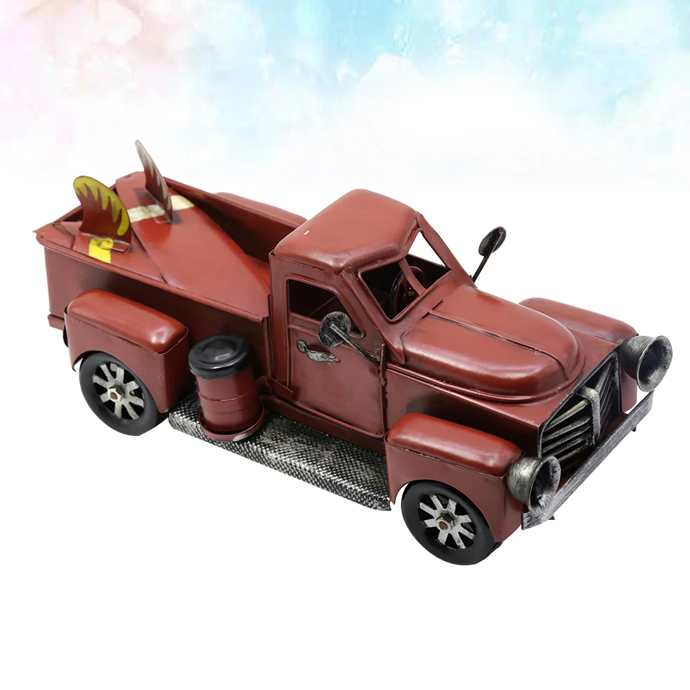

Truck Model Pickup Car Vehicle Toys Kids Play Tin Toy Educational Ornament Table Stepside Figurine Metal Action Adornment
