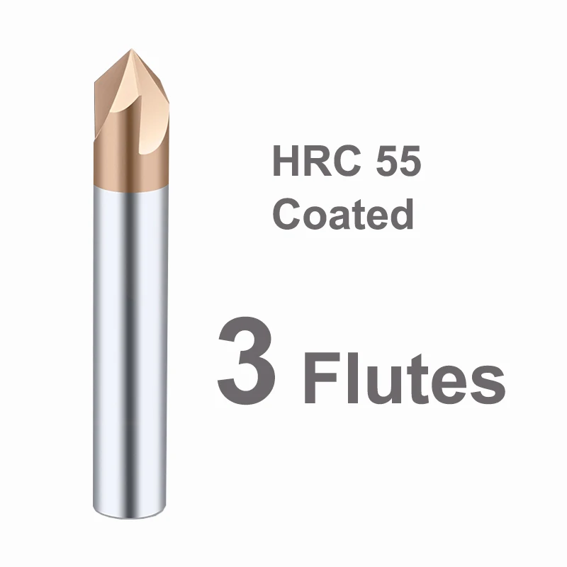 

YZH твердосплавная фреза для фасок 60 90 120 градусов 2/3 канавки