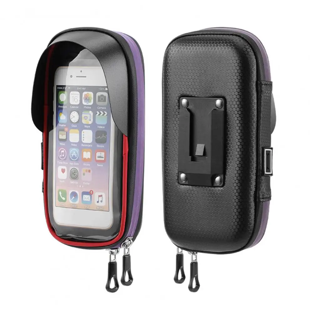 

1 Set Navigation Phone Holder Inner Layers Encrypted Lining Layered Design Outdoor Riding Bike Phone Bag Handlebar Phone Bag