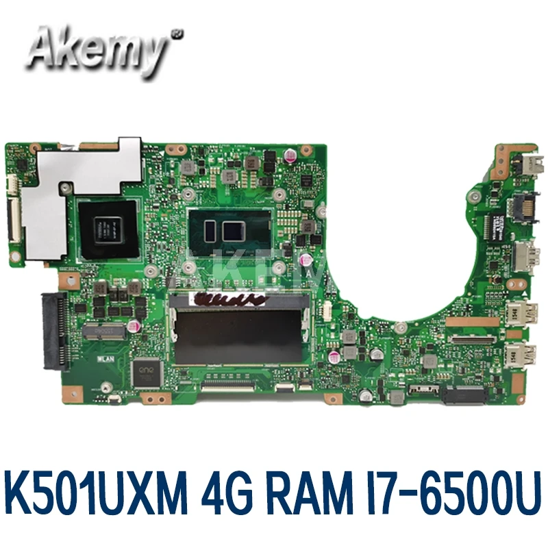 

Материнская плата Akmey K501UXM для ноутбука Asus K501UW K501UXM K501UQ K501UXM, материнская плата GTX950M/4 ГБ/I7-6500 CPU/4G-RAM/ DDR4