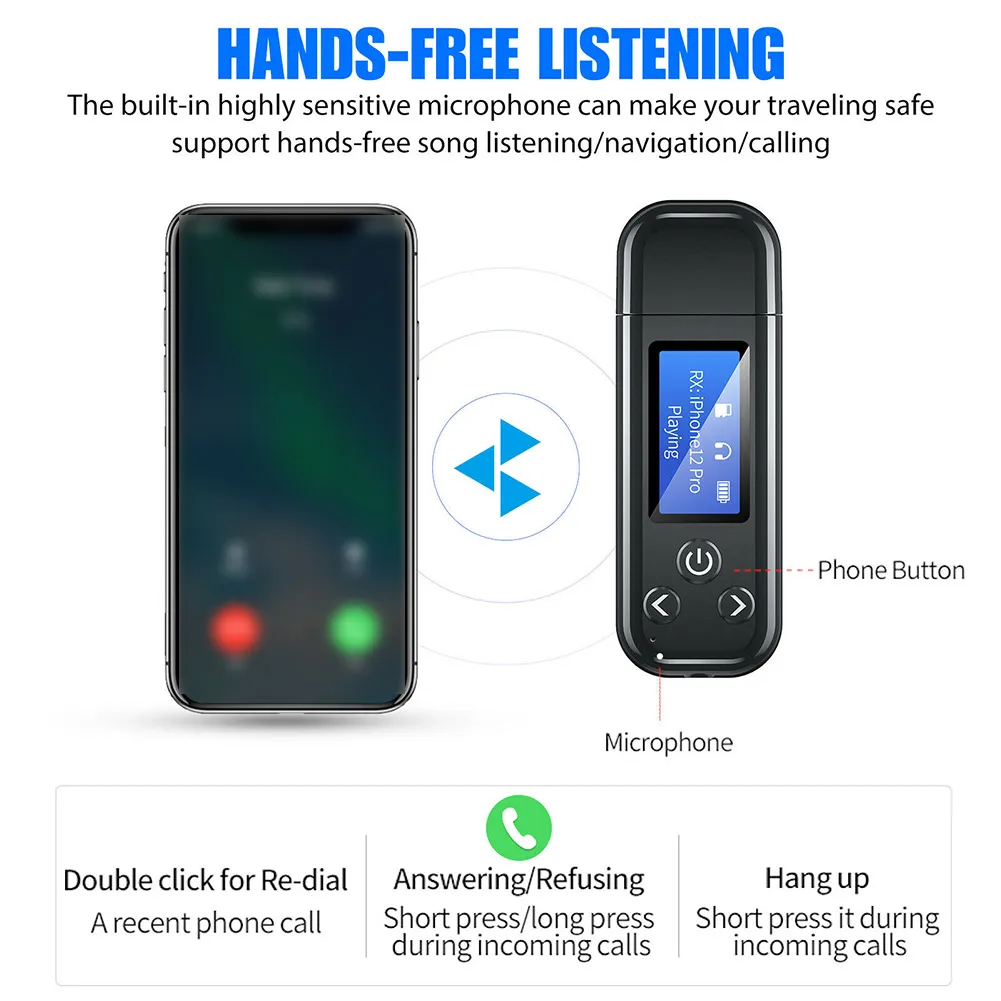 

USB Bluetooth аудио передатчик 2 в 1 3,5 мм AUX A2DP/AVRCP для ТВ ПК автомобиля