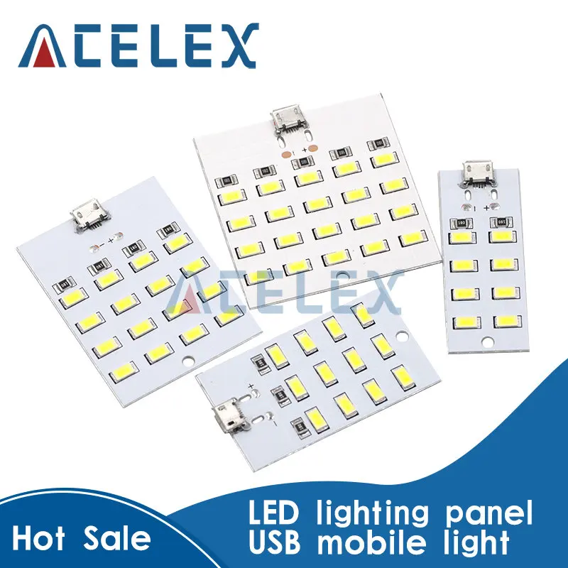 1 шт., высокое качество, 5730 smd, 5 В, 5730 мА ~ мА, белая зеркальная Usb-панель, фотовспышка, USB-вспышка