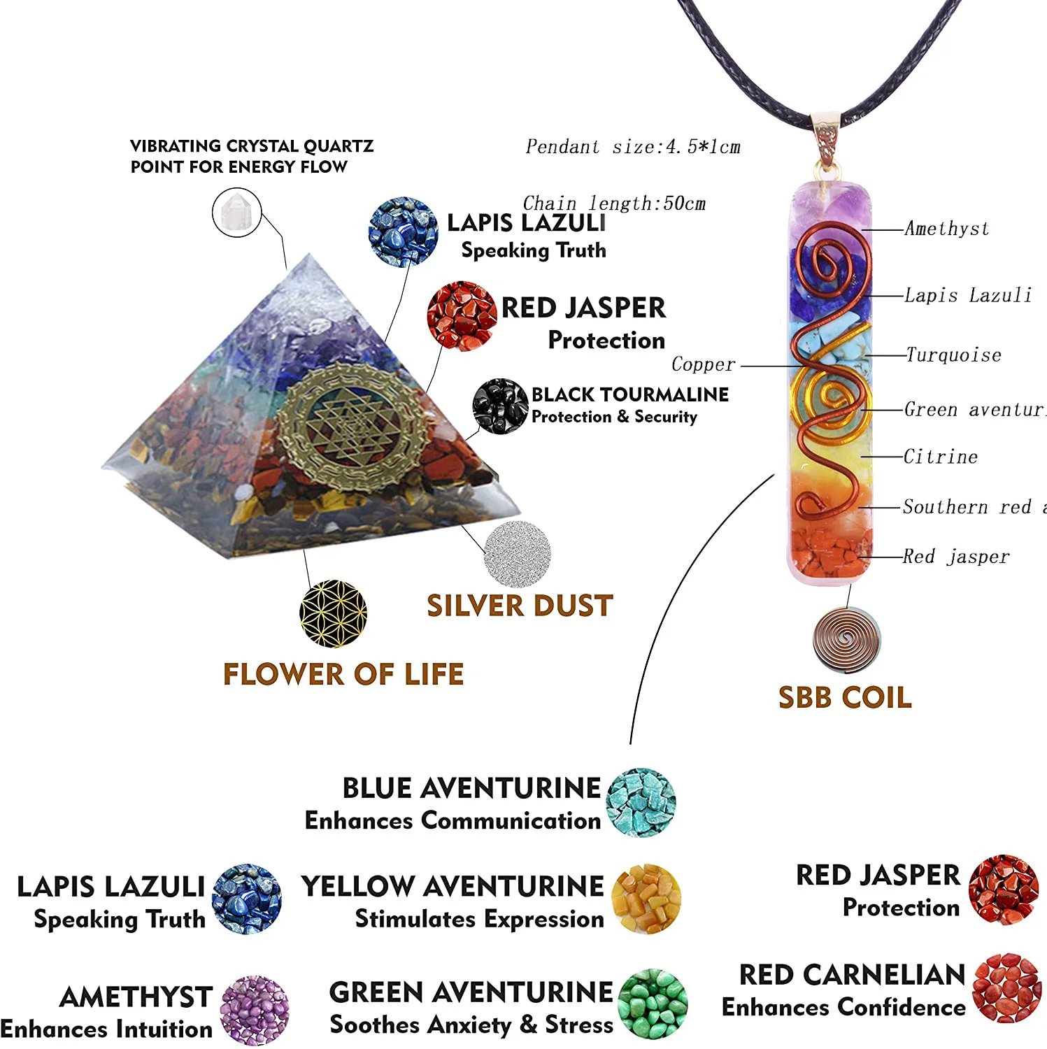 Энергетический генератор ОРГОН аметист перидот исцеление натуральный кристалл