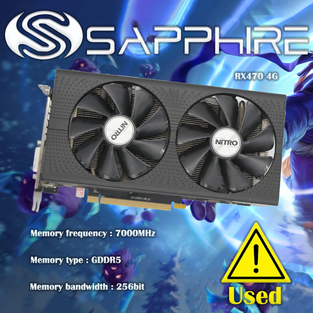 Sapphire RX470 4G зарубежный Настольный дисплей, высококлассная игровая видеокарта (2048 Потоковый процессор)