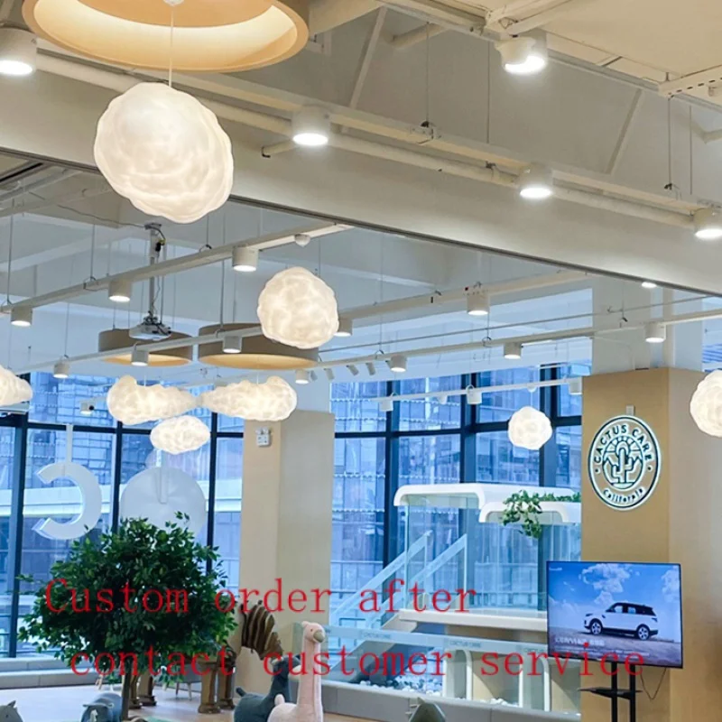 

Cloud chandelier clothing store white cloud cotton cloud decorative lights