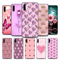 cute pink flower animals samsung case for a10 e s a20 a30 a30s a40 a50 a60 a70 a80 a90 5g a7 a8 2018 soft silicone cover