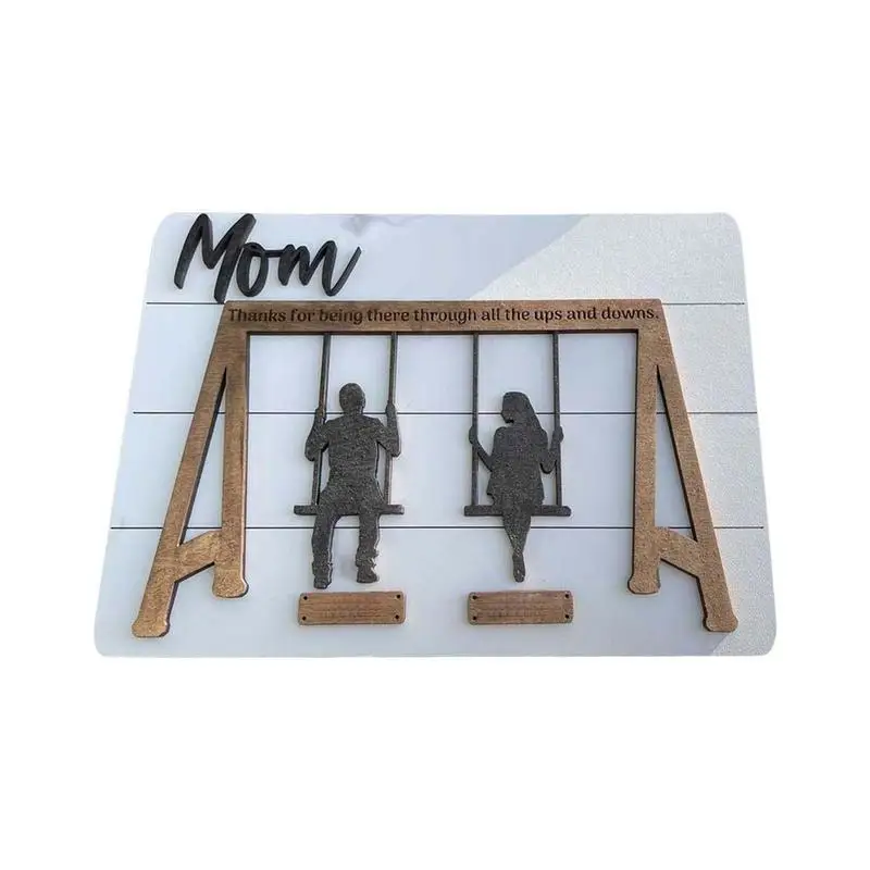 

Swing Ornament Mother's Day Wooden Swing Wall Sign Office Decor For Women Daughter Son Coworker Manager Teacher Lady Office Gift