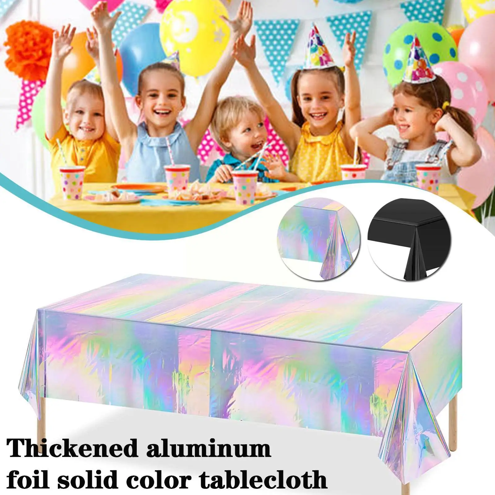 

Shiny Tablecloth Disposable Table Cover Waterproof Home Runner Table Wedding Decor Table Protective Table V7V6