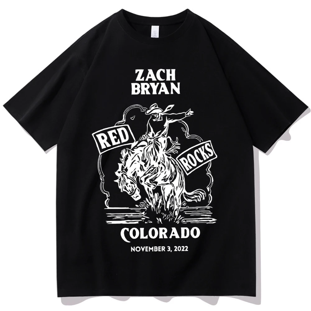 Рубашка Zach Bryan музыкальная рубашка подарок для Fan Merch рубашки с круглым вырезом и