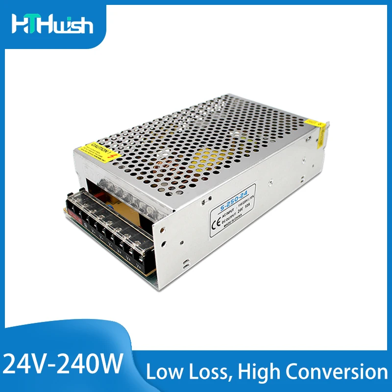 

Transformer Switching Power Supply DC 110V-220V To 24V AC 10A Power Adapter Built-in Cooling Fan Is Suitable for LED Strip CCTV