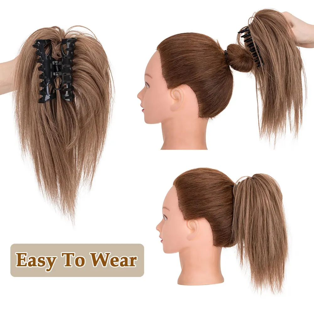 Шиньон для конского хвоста Benehair пушистый шиньон заколка в пучок прямые волосы 12