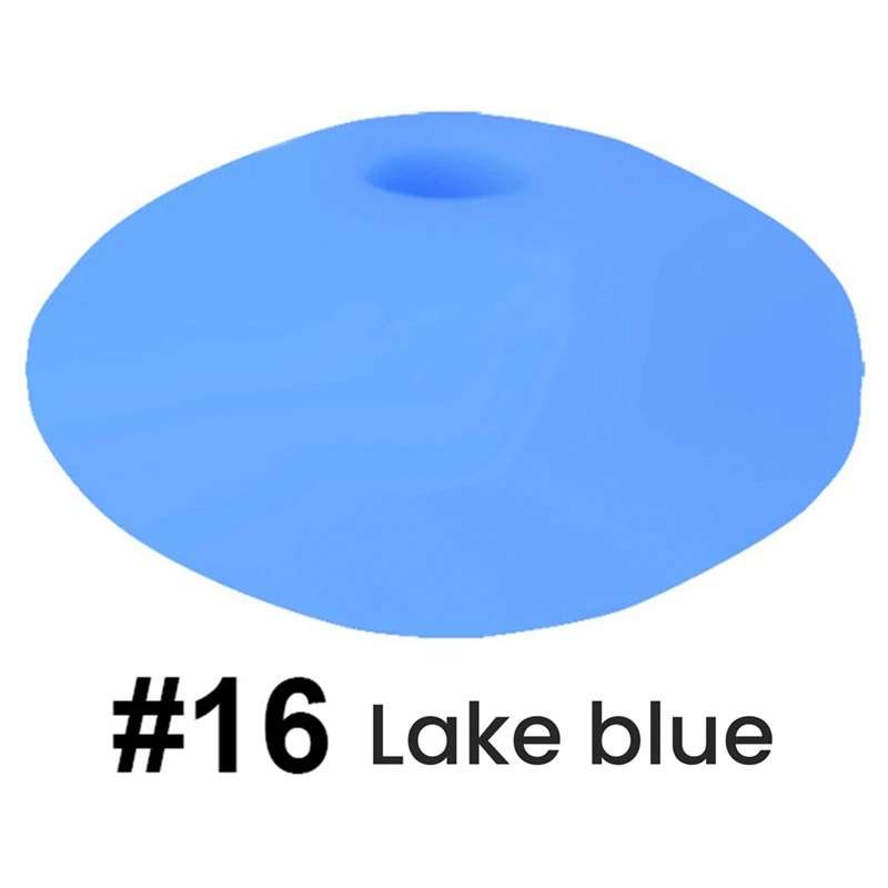 Teething Rubber Round Bead 12Mm For Keychain Making Clips Kit For Necklace Bracelet Beads