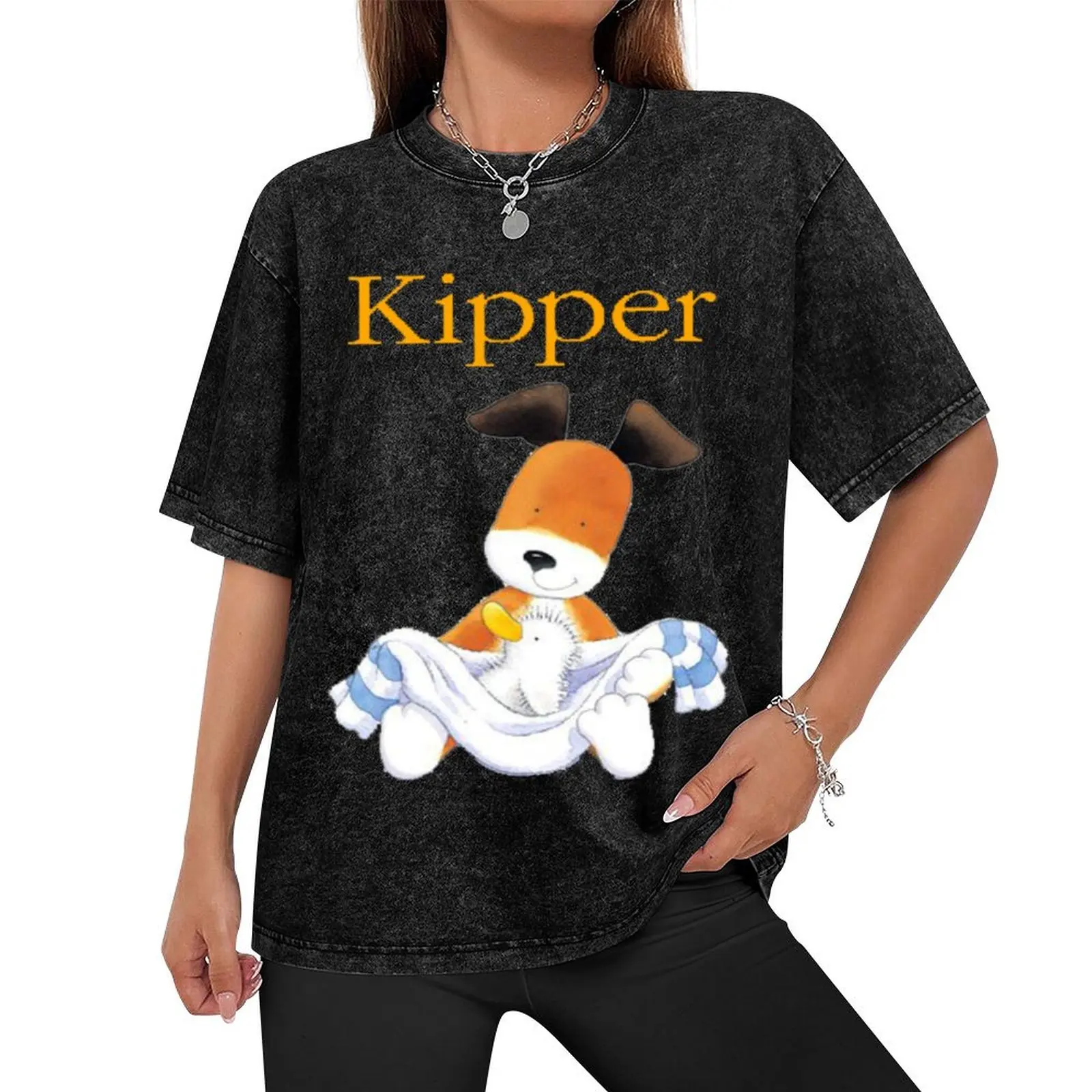 Футболка CUTE KIPPER THE DOG хлопковые мужские футболки в тяжелом весе рубашки для