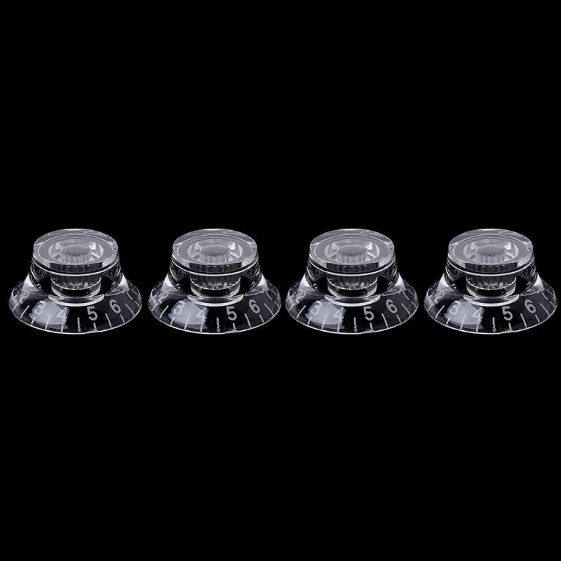 

4pcs Guitar Speed Control Tone Volume Knob for Parts Transparent