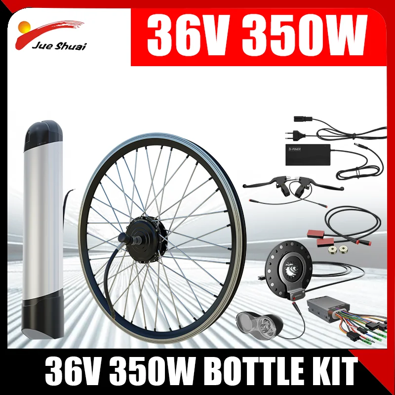 

36V 350W Electric Bike Conversion Kit with Bottle Battery 20" 24" 26" 700C Front Rear Hub Motor for E-bike MTB Fast Speed 36V10A