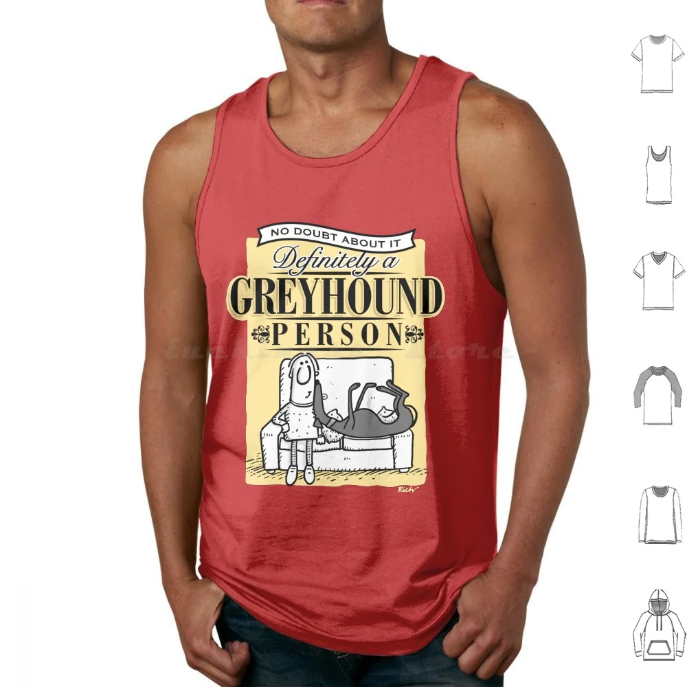 

Greyhound Person Tank Tops Print Cotton Retro Greyhound Cartoon Dog Rich Skipworth Richskipworth Rich Skipworth Richard