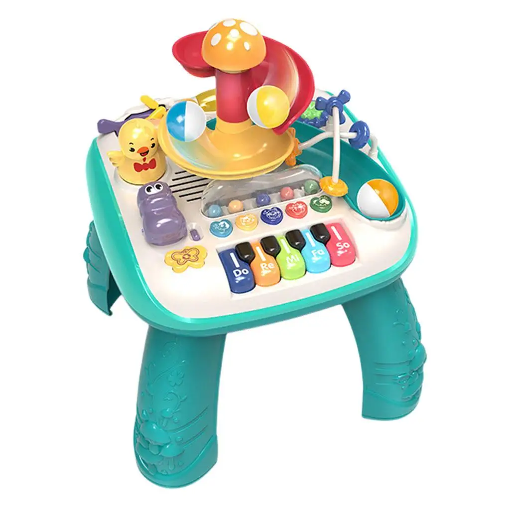 

Музыкальный обучающий стол, Обучающие игрушки, звукообучающие милые игрушки, Сенсорный игровой набор, инструменты для подарка на день рожд...