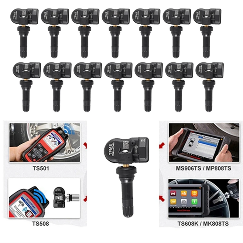 14Pcs Programmable PMS Tire Pressure Sensor Monitor For Autel TS408 TS508 ITS600 433Mhz 315MHZ 2 In 1 Editable MX