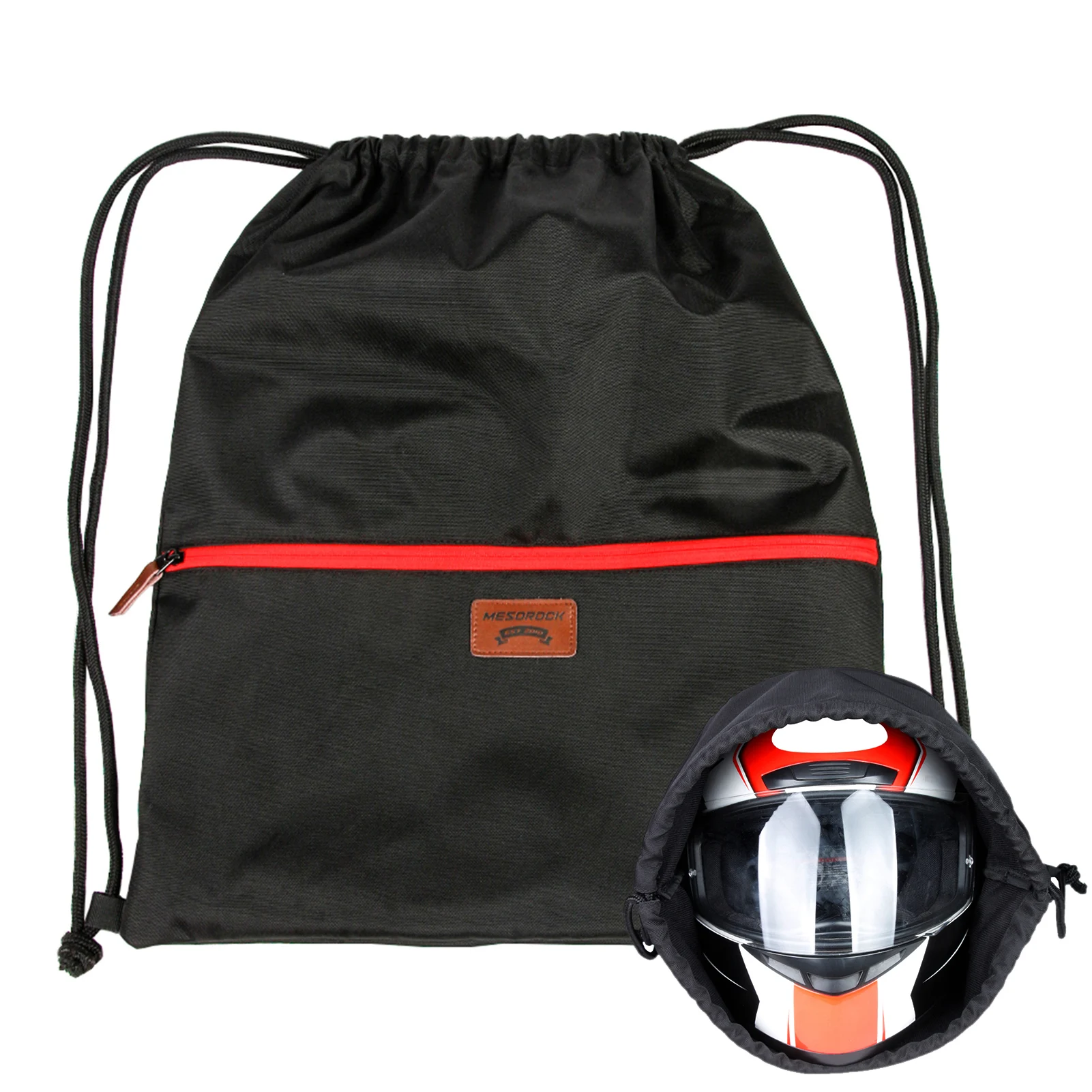 

Drawstring Backpack Portable Helmets Carrying Bags With 8mm Thickened Shoulder Ropes Lightweight Drawstring Bag For Travel Gym