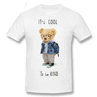 2021 fashion t shirts funny teddy bear short sleeve casual men fashion o neck 100 cotton t shirts tee top