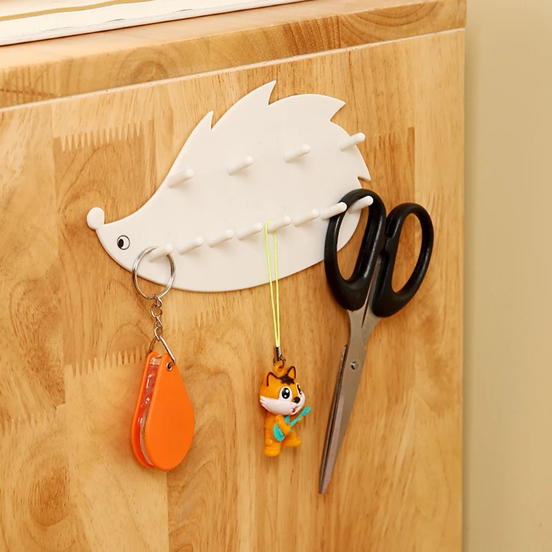 

Creative Hedgehog Hook Wall Mount Storage Rack Multi-functional Home Mirror Cabinet Key Jewelry Necklace Ring Holder