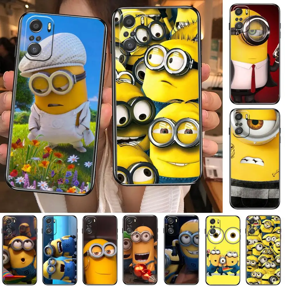 

HD-cute yellow man For Xiaomi Redmi Note 10S 10 9T 9S 9 8T 8 7S 7 6 5A 5 Pro Max Soft Black Phone Case