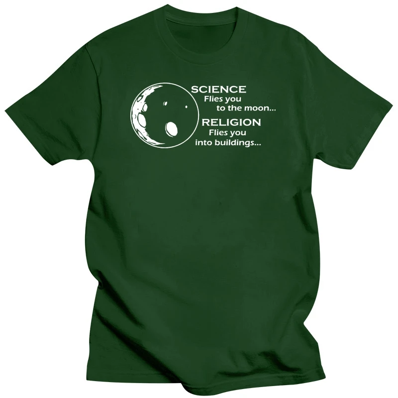 Футболка Наука летить тебе на Луну религия в зданиях атеист агновенный
