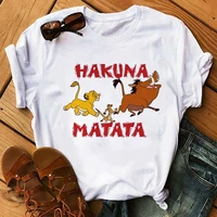 girls disney lion king hakuna matata graphic printed women t shirt unisex fashion short sleeve tshirts female ladies tops tee