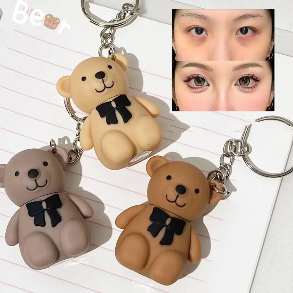 

Matte 3 Colors Liquid Concealer Foundation Cream Professional Lasting Dark Circles Contour Little Bear Keychain Concealers Stick