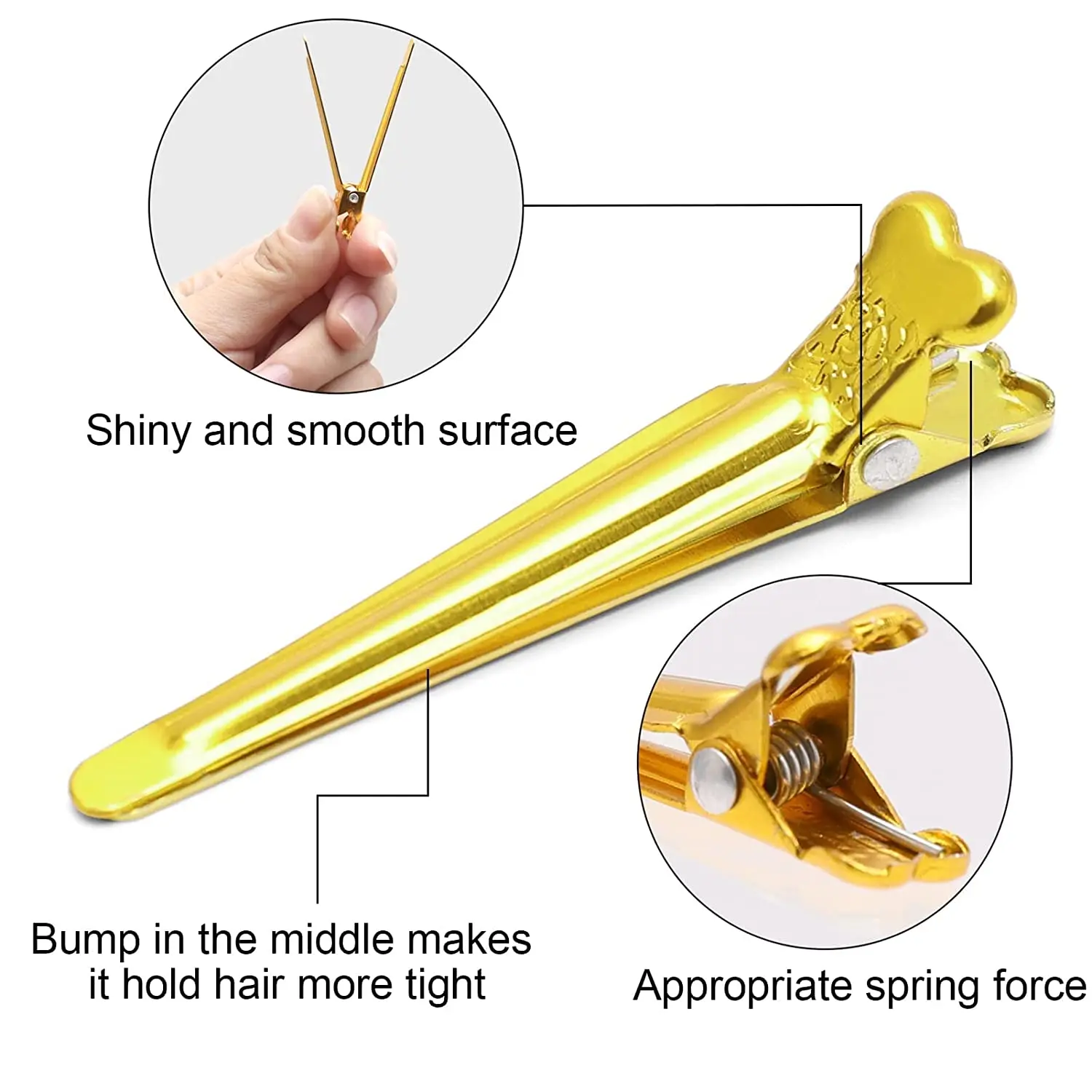 

50 Pack Hairdressing Clips Color Mini Metal Sectioning Clips Women's Hair Cramp Card Issuance Hairdressing Accessories