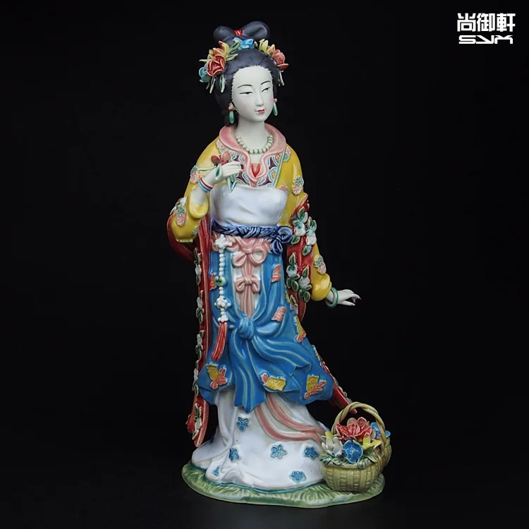 

Shiwan doll master of fine ancient characters of a dream of Red Mansions twelve beauties Lin Daiyu ceramic ornaments crafts