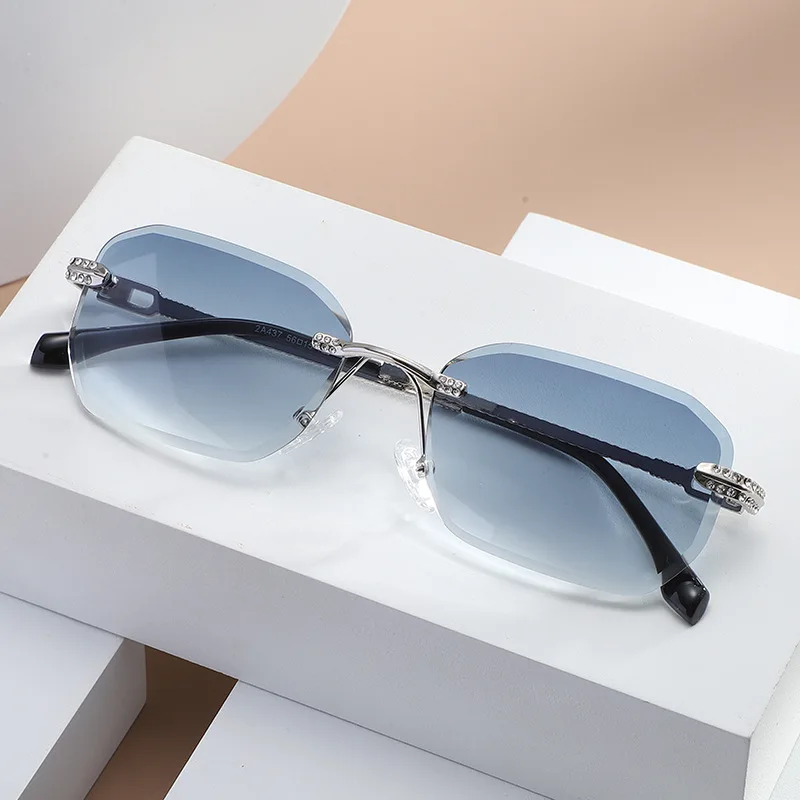 

Diamond Cut Sunglasses Men's Rimless Carter Luxury Designer Sunglasses Sunglasses Women's Vintage Trend Products