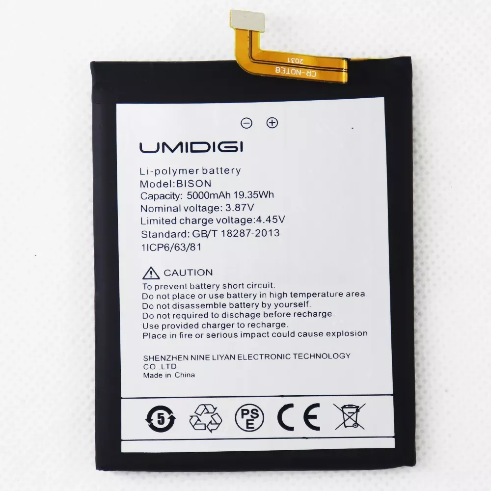 

5000mAh BISON Phone Replacement Battery For UMI BISON phone Batteries +Tools