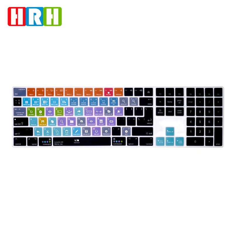 

HRH Ableton Live Shortcuts Keyboard Skin Cover for Apple Magic Keyboard with Numeric Keypad A1843 MQ052LL/A Released in 2017