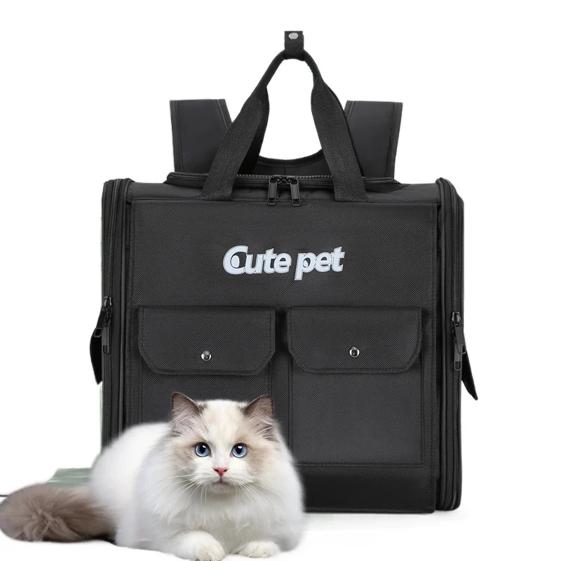 

Переноска для кошек, сумка для домашних животных, переносной рюкзак, складной дышащий Удобный рюкзак для домашних животных с большим пространством