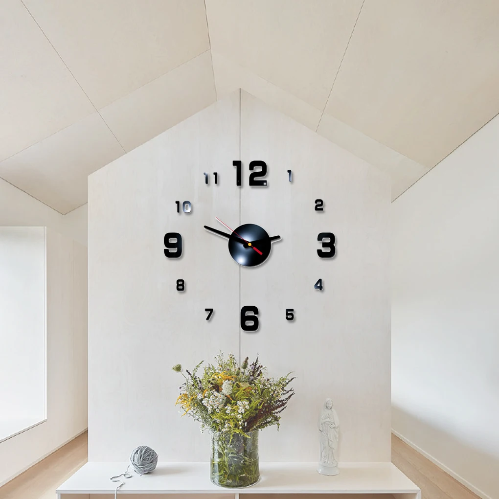 

Self-Adhesive 3D Wall Clock Mirror Sticker Home Living Room Decor Decorative DIY Acrylic Clock Modern Creative Design Wall Clock
