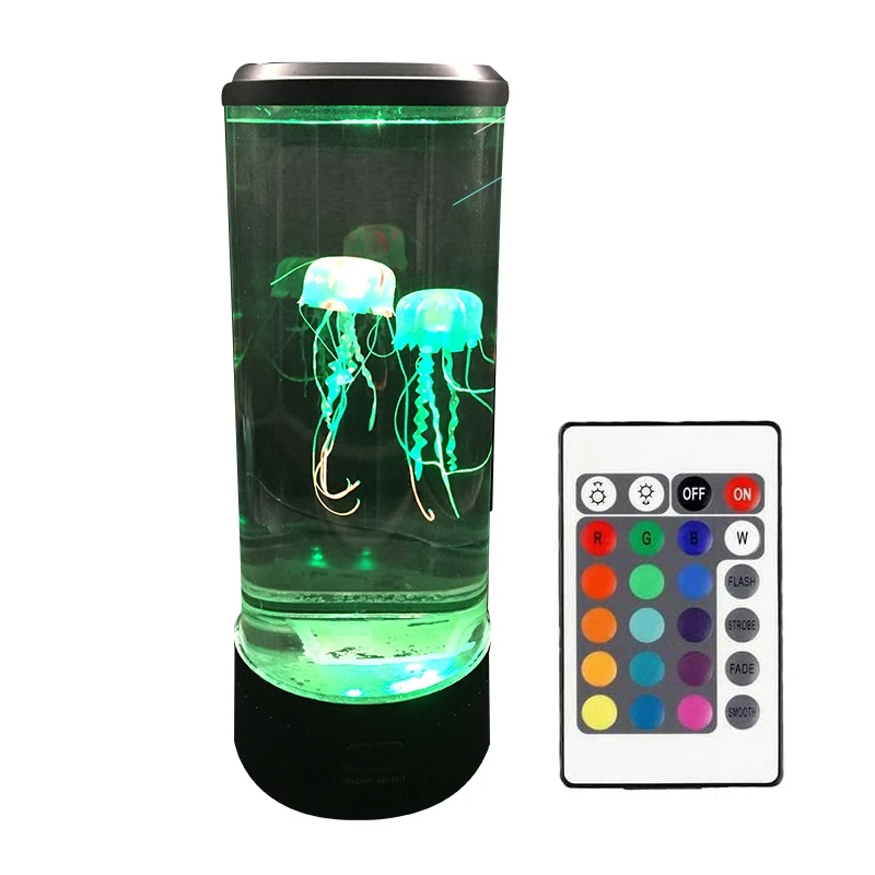 Jellyfish Lava Lamp With Remote, Electric Lamp Decoration Night Light Tank Aquarium Home Office Gift For Men Women Kids