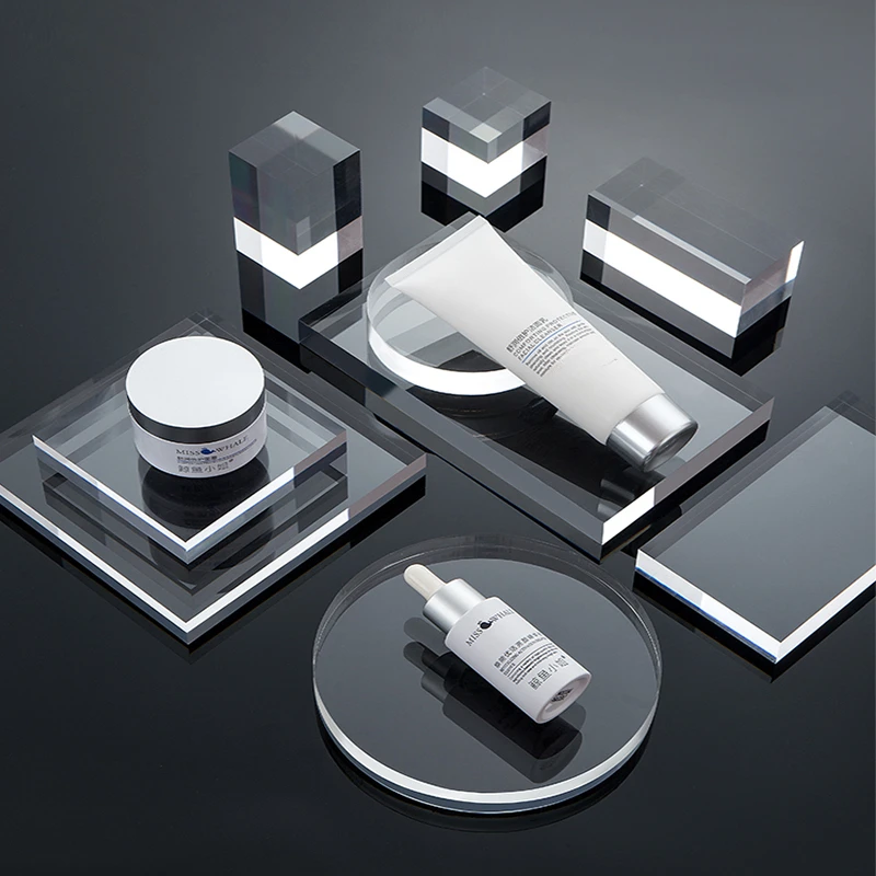 Акриловые прозрачные технические цилиндрические сферические квадратные акриловые цветы косметические ювелирные изделия Фотография реквизит